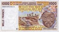 p311Ci from West African States: 1000 Francs from 1998